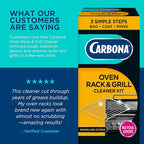 Carbona Oven Rack & Grill Cleaner | Eliminates Thick Grease & Build-Up | Griddle & BBQ Cleaning Solution | 16.8 Fl Oz, 1 Pack