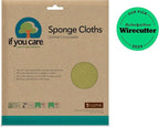 If You Care Sponge Cloths – 5 Count – 100% Natural Cleaning Rags for Kitchen, Bathroom, Home Countertop Surfaces – Absorbent, Reusable, Machine Washable, Compostable