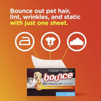 Bounce Pet Hair and Lint Guard Mega Dryer Sheets, Fresh Scent, 80 ct