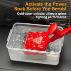 BBQ Grill Cleaner Brush, EEFINITE Steam Grill Brush for Outdoor Grilling with Replacement Scrub Sponge + Superior Scraper, Safe No Wire Bristle Barbecue Scrubber Brush for Grills Cleaning Tool