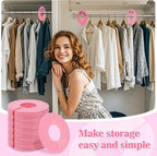 Sukh Baby Closet Dividers 30pcs - Plastic Clothes Organizer Shelf Tags Labels for Clothing Rack Wardrobe Store Warehouse Nursery Must Haves Boutique Supplies Sturdy Durable Flexible No Burrs (Pink)