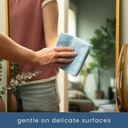S&T INC. 50 Pack Microfiber Cleaning Cloth, Bulk Towels for Home, Reusable Microfiber Towels for Cars, Cleaning Rags, Light Blue, 11.5 Inches x 11.5 Inches, 50 Count