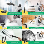 Comforday Multi-Purpose Steam Cleaner with 9-Piece Accessories, Pressurized Handheld Steam Cleaner, Perfect for Stain Removal, Curtains, Car Seats, Floor, Bathroom (White)