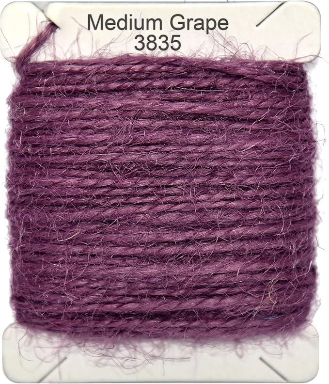 Jute Twine 15m Long Twine String for Crafts Gift Wrapping Packing Gardening Crochet Knitting Macrame Decor (Medium Grape)