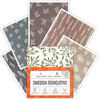 Swedish Dishcloths for Kitchen, 5 Pack Reusable Paper Towels Washable, Super Absorbent Swedish Dish Cloths, Non-Scratch, Biodegradable
