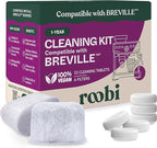 Breville Compatible Espresso Machine Cleaning & Maintenance Kit. Includes 52 Breville Cleaning Tablets and 6 Water Filters. Carbon Neutral. 1 Year Supply.