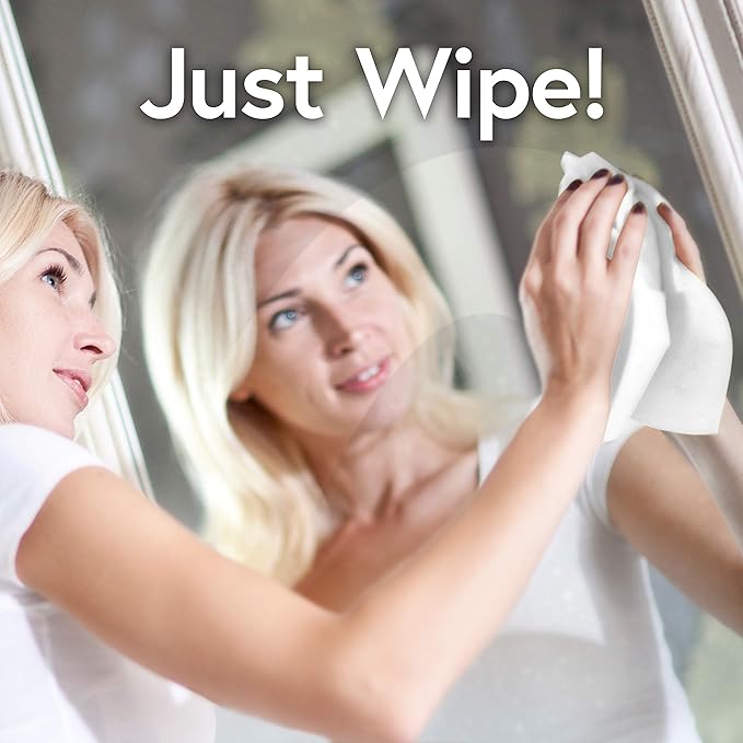 Windex Glass Cleaning Wipes, Pre-Moistened Glass and Surface Wipes to Clean Home Surfaces, Household Essentials, Original Scent, 38 Count (Pack of 6)