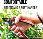 AlpineReach Bypass Pruning Shears for Gardening, Sharp Ergonomic Pruners, Heavy Duty High Carbon Steel Blade Plant Cutting Clippers, Adjustable Soft Handle for Small & Large Hands, Secateurs, Gift