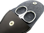 Rounded Stainless Steel Facial Hair Scissors – Safety Scissors for Nose Hair, Eyebrows, Eyelashes, Mustache, Beard, and Baby Nails