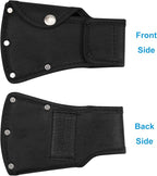 Hatchet Head Sheath Holster, Black Oxford Sheath for 1-1/4Lb Axe, Double Snap Hatchet Protector Cover with Belt Loop, Outdoor Camping Hiking Accessories
