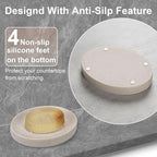 Soap Dish Bathroom Resin Soap Holder Soap Tray for Shower Sponge Holder for Kitchen Sink(Beige)