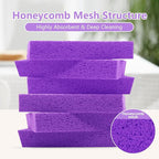 Cellulose Sponges, Large Size 4" x 6" x 1" - Heavy Duty Scrub Kitchen Sponge, Clean Tough Messes Without Scratching Kitchen Cleaning Pads, Pop Up Eco DIY (6 Pack), Purple