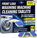 Washing Machine Cleaner Tablets 14 Pack for HE Front Load - Eco Friendly Washer Cleaning Tablets Formula - Pets Hair & Smell Solution - Septic Safe Descale Deodorize Protect - 1 Plus Year Supply