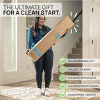 Ultimate Microfiber Cleaning Kit - Dry & Wet Mop for Hardwood, Tile, Vinyl Floors | 12Pack Microfiber Cloths | High Duster | Glass Cleaning Cloths | Reusable Mop Pads | Long Telescopic Handle