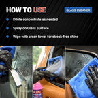 AIM Chemicals Ammoniated Glass Cleaner Concentrate - Streak-Free Shine for Windows, Cars, Homes, Offices - Dilutes 10:1 - Removes Dirt, Grime, Fingerprints - Ideal for Glass Spray Bottles - Gal
