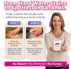 Quick 'n Brite Hard Water Stain Kit - 32oz All Purpose Cleaning Paste, Microfiber Towel, two Melamine Sponges, Scraper Tool
