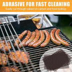 500 Pack Griddle 4x5.5'' Screen Grill Cleaning Screens Pre-treated Abrasive Mesh Pads for Flat Top Stainless Steel Griddle Cleaning Accessories Bundle