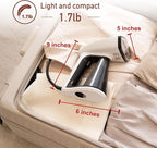 Osner Handheld Garment Steamer for clothes, 1450W Quick Heat Auto-trigger, Compact Travel Steamer, Clothes Steamer, Fabric Wrinkle Remover with Lint Brush Steam Nozzle (Black)