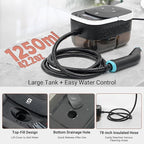 2500W Handheld Steam Cleaner,10 Accessories with 8 Adjustable Pressures for Tile/Grease/Carpet, 45oz Large Tank Chemical Free Cleaning, Portable Multi-Surface Steamer for Home Cars Kitchens (White)