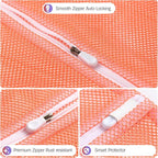 5Pcs Sturdy Mesh Laundry Bags for Delicates, Lingerie, Bras, Travel and Organzie - 5 Color(14x20 Inch)