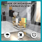 Vanwood Sponge Holder for Kitchen Sink Caddy Organizer With Brush Holder & Drain Tray, Rustproof Dish Soap Caddy for Counter - Storage & Home Accessories