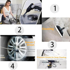 Handheld Pressurized Steam Cleaner， 6-Level Adjustable Handle 20s Heat-Up Big Tank, Portable Steamer for Cleaning Stubborn Dirt Grease Tile Grout Floor Car (Black/Yellow)