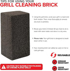 Stock Your Home Grill Cleaning Brick, Griddle Block Cleaner, Heavy Duty Pumice Stone for BBQ Flat Top, Scrubbing Tools/Bricks, (1 Pack)