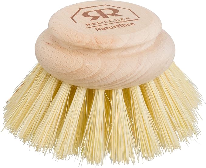 REDECKER Tampico Fiber Replacement Head Made with Untreated Beechwood, 2-Inches - Natural Dish Brush Replacement Head - Redecker Dish Brush Replacement Head - Wood Dish Brush