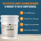 Carpet Defoamer 5814 -Foam Suppressant for Deep Carpet Cleaner Machine & Carpet Shampooer for a Heavy-Duty Carpet Cleaner Solution, Neutral Non-Corrosive Silicone Emulsion (5 Gal Pail)