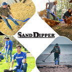 Sand Dipper Treasure Shovel Digger Sifter - Tough Plastic Shovel for Beach, Chicken Coop Poop, Goat Stall Cleaning, and Backyard Barns
