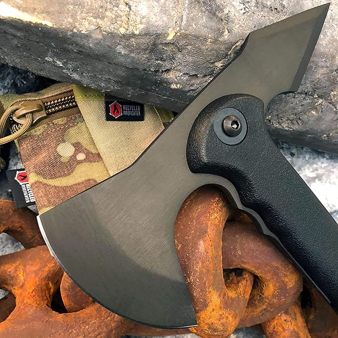 Cold Steel Drop Forged Tomahawk Survival Hatchet - Great for Camping, Survival, Outdoors and Chopping Wood, Trench Hawk - Black, One Size