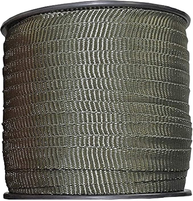 250' Tree Tie Strap Staking and Guying Material - Made in USA - 1,800 Lbs Strength, Olive Green