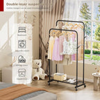 Golpart Clothes Garment Coat Rack Drying Clothing Racks Metal Freestanding for Hanging Clothes Portable Closet for Laundry Bedroom Black