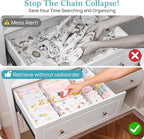 Vtopmart 12 Pack 4" Regular Upgrade Drawer Dividers for Clothes, 12.8"-22.3" Expandable Dresser Drawer Organizer, Clear Plastic Separators for Dresser, Baby Clothing, Underwear, Cosmetic, Toiletries