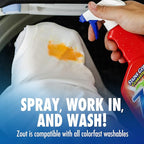 Zout Laundry Stain Remover Spray, Triple Enzyme Formula Removes the Toughest Stains, Made in the USA, 22 Ounce Bottles, 2-Pack