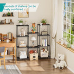 SINGAYE 5 Tier Shelf Wire Shelving Adjustable Storage Shelves Rack Standing Units for Kitchen Closet Laundry Bathroom Organizers Metal Pantry Narrow Mesh Gaps 10" D x 16" W x 55" H Black