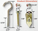 221Pcs Self Drilling Drywall Anchors Kit with Screws, Ceiling Hooks & Magnetic Wristband -No Drill Needed, Reusable Anchors for TV, Shelves, Cabinets - Zinc Plated Steel & Stainless Drywall Repair Kit
