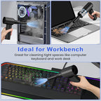 Car Vacuum Portable Cordless with 16000PA Ultra Suction 4-in-1 Foldable Air Duster & Brushless Motor Rechargeable Handheld Vacuum for Pet Hair, Car Seats, Home & Office Cleaning