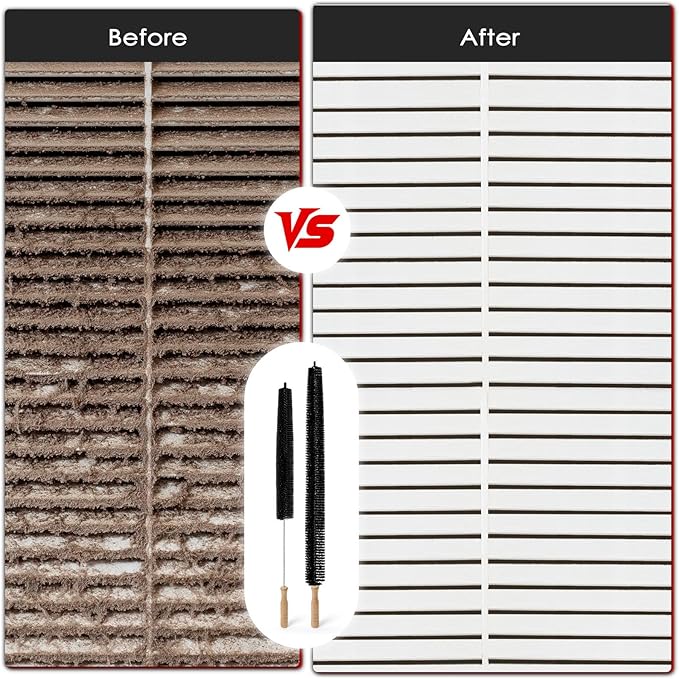 Dryer Vent Cleaner Kit, 2 Pack Dryer Lint Brush, 30 Inch Long Flexible Lint Remover, Refrigerator Coil Cleaning Brush, Home Essentials (Long-Style + Short-Style)