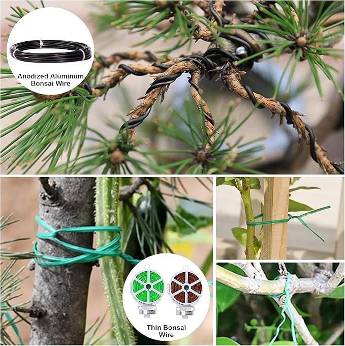 Gardening Tools 20-Piece Gardening Hand Tools, Garden Tools Set for Beginner, Includes Bonsai Wire Kit, Plant Mat & Mini Rake, Gifts for Women