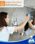 MR.SIGA Microfiber Cleaning Cloth, All-Purpose Microfiber Towels, Streak Free Cleaning Rags, Pack of 15, Light Teal, Size 30 x 30 cm(11.8 x 11.8 inch)