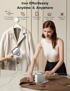 KopBeau Steamer for Clothes,2-in-1 Clothes Steamer & Iron for Wrinkles Remover,NTC Precision Ironing Protects Clothes,14 Min of Continuous Steam,1000W Travel Steamer for Travel and Home Use,White
