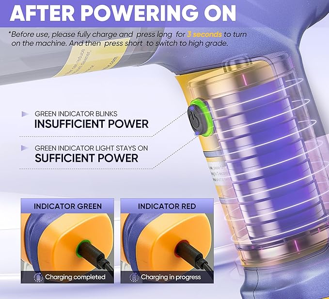 Car Vacuum Portable Cordless 3 in 1 Handheld Car Vacuum 15000PA High Power with Brushless Motor,5200mAh withType-C Charing Small Vacuum Cleaner Portable Cordless,SW101Blue Yellow