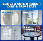 Windex Fast Shine Foam Glass Cleaner, No-Drip Aerosol Cleaning Spray, 19 oz, Pack of 2