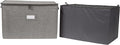 Covermates Keepsakes - Adjustable Zip-Top Storage Box - Configurable FlexGrid Compartments - Heavy Duty Polyester- Reinforced Handles - Stackable Design - Indoor Storage, Grey Heather