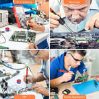 Soldering Iron Kit, 120W LED Digital Advanced Solder Iron Soldering Gun kit, 110V Welding Tools, Smart Temperature Control [356℉-932℉], Extra 5pcs Tips, Auto Sleep, Temp Calibration, Orange