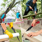 Folding Camping saw 10 inch – SK9 High-Carbon Steel TEFLON-Coated Rust-Resistant, 2 Locking Positions, Hand Saw for Garden Tree Limbs, Wood Cutting & Outdoor Camping (2 Extra Blades)