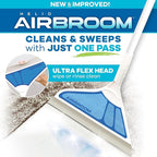 Helio AirBroom 3 Piece Kit All Surface Sweeper and Squeegee for Wet and Dry Cleaning Dust, Dirt, Liquids, Pet Hair, Tile, Hardwood Floors, Carpet, Furniture, Windows, Shower Doors As Seen on TV