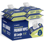 Adult Wipes Extra Large - Thicker Disposable Washcloths for Elderly Care & Shower Alternative - Fragrance-Free with Flip-To (8 Pack XXL)