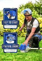 WILD BADGER POWER 26cc Weed Wacker Gas Powered, 3 in 1 String Trimmer/Edger 17'' with 10'' Brush Cutter,Rubber Handle & Shoulder Strap Included